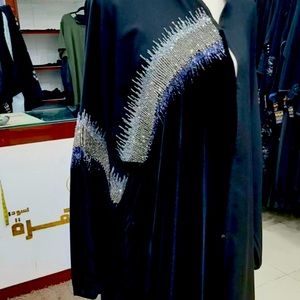 Abaya Nada / velvet fabric khaleeeji with matching scarf